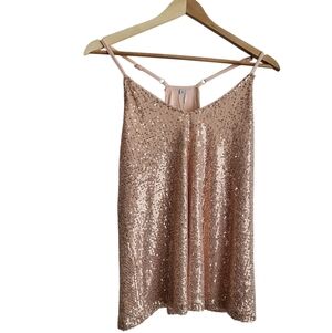 Anrabess Tank Top V-Neck Sequin Sparkle Women S Night Out Mardi Gras